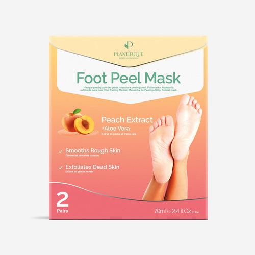 Masque Pieds Peeling Exfoliant PLANTIFIQUE à la Pêche